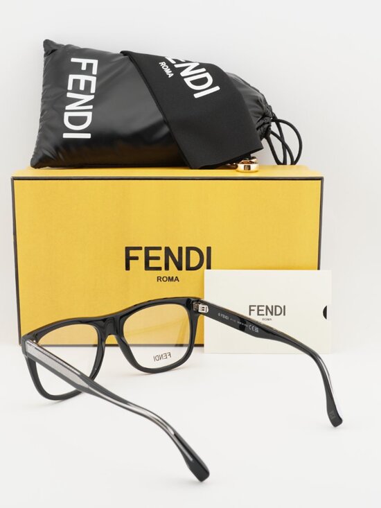 Fendi FE50070I 001 Square Eyeglasses 54mm - Black main image 7